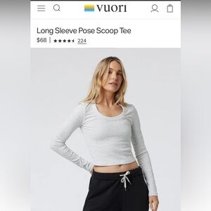 Vuori Long Sleeve Pose Scoop Tee